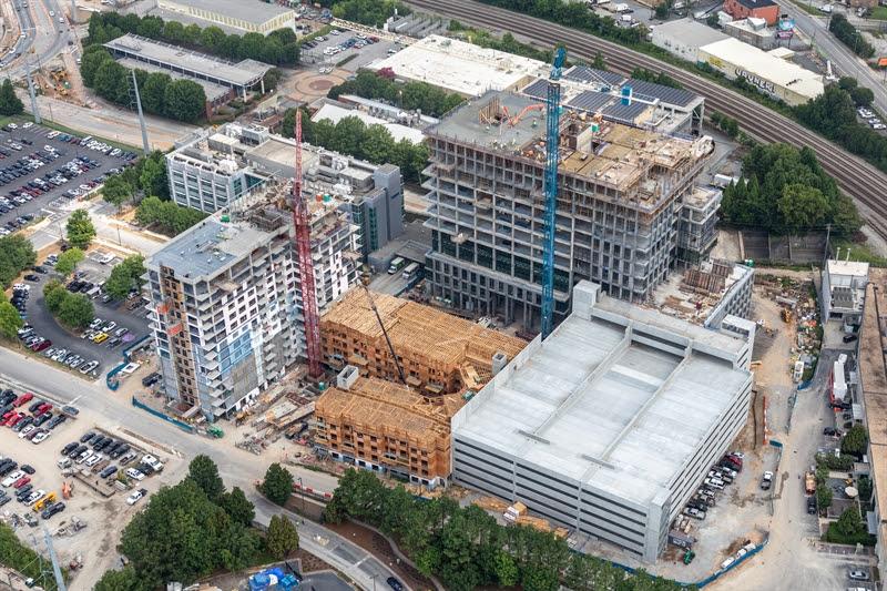 Science Square construction in 2023, courtesy of Trammell Crow Company
